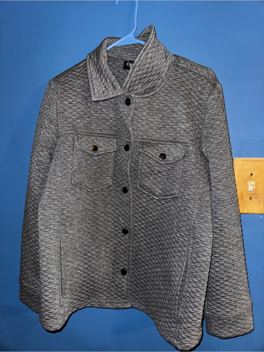 Onque Casuals Gray Quilted Women's Jacket